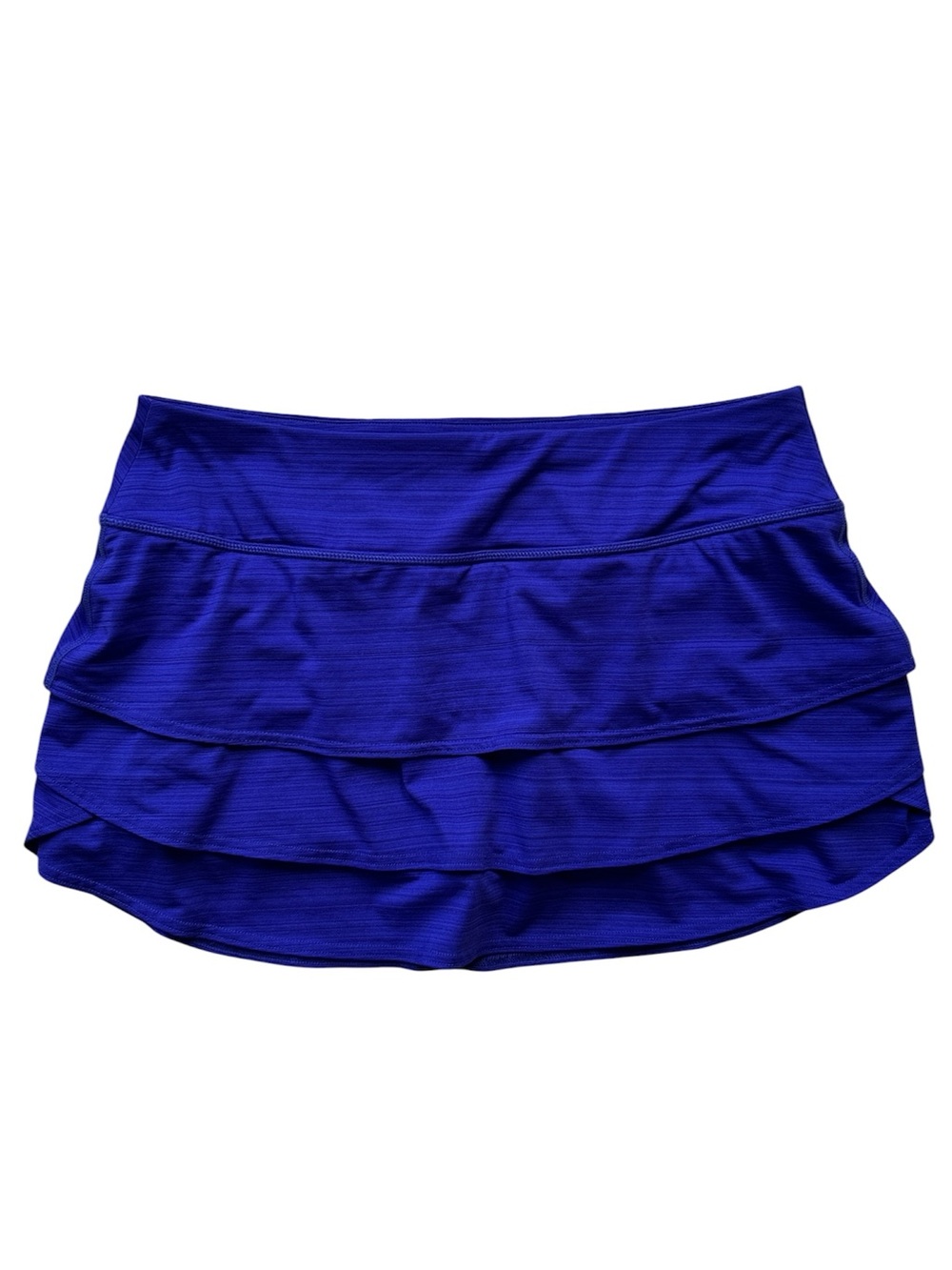 Athleta Swagger Tiered Striped Royal Blue/Purple Skort Size Large in GUC